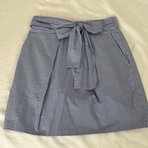 JCrew mini skirt blue stripe